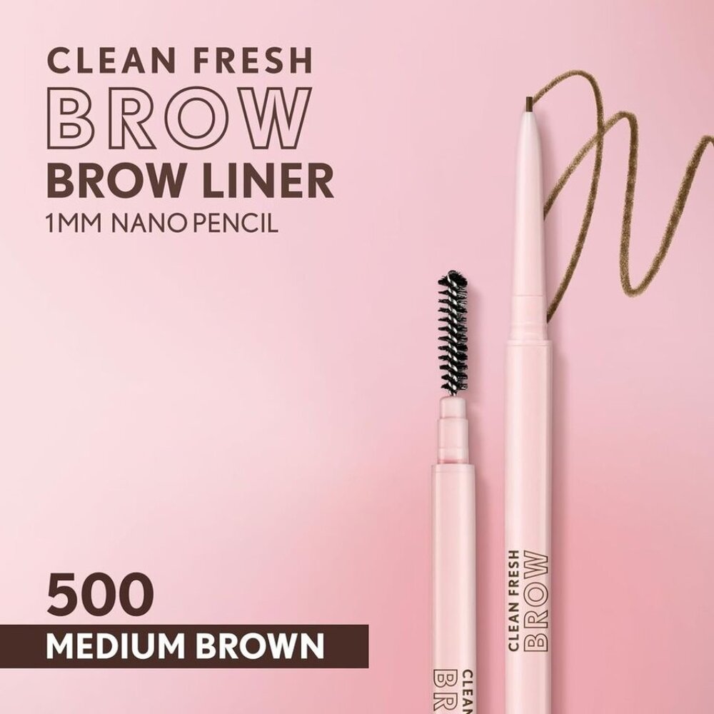 Covergirl Clean Fresh Brow Nano Eyebrow Pencil Liner 500 Medium Brown Vegan